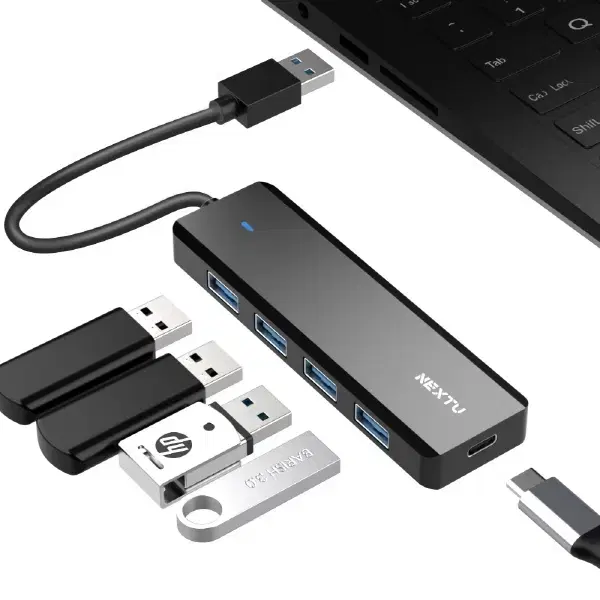 USB 3.0 4포트 허브 (Type-C 전원공급, 15cm 케이블)